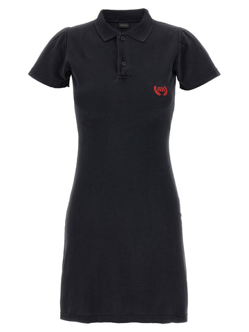 Black Cotton Short Dress