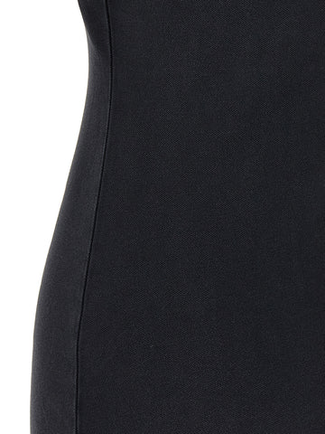 Black Cotton Short Dress