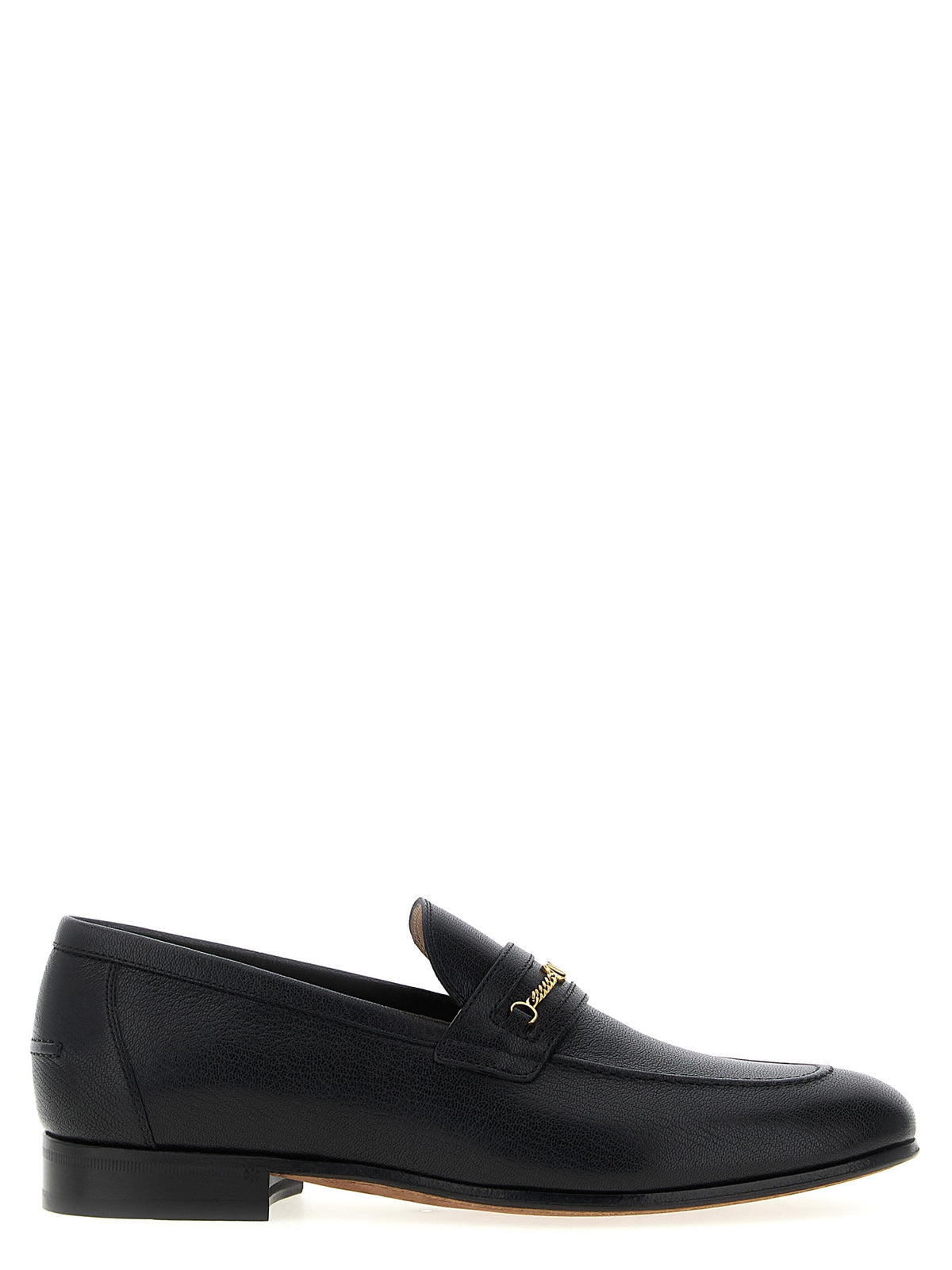 Black Goatskin Slip-On Loafers
