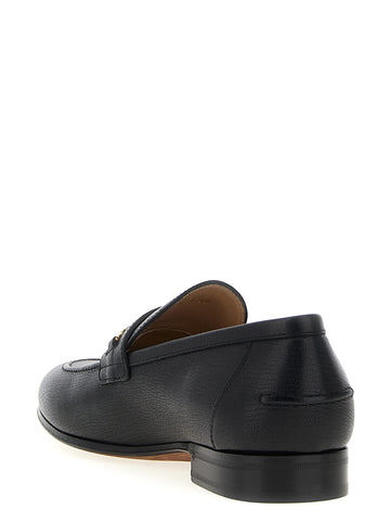 Black Goatskin Slip-On Loafers