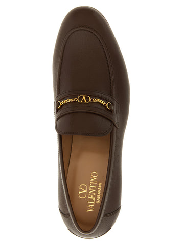 Brown Goatskin Slip-On Loafers
