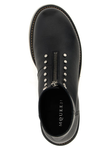 Black Calfskin Ankle Boots
