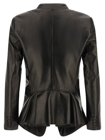 Black Lamb Leather Blazer