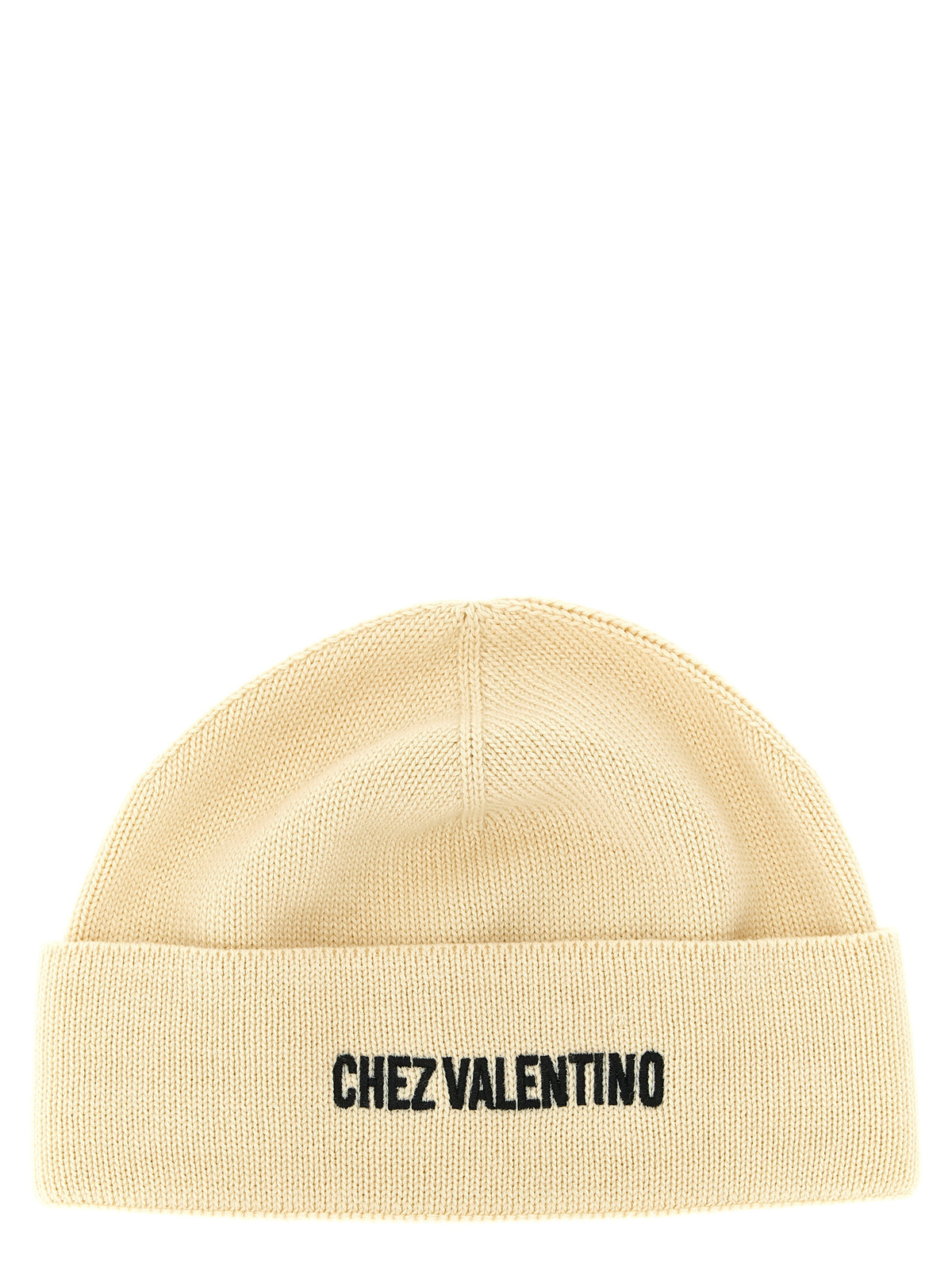 Beige Cotton Beanie