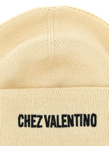 Beige Cotton Beanie