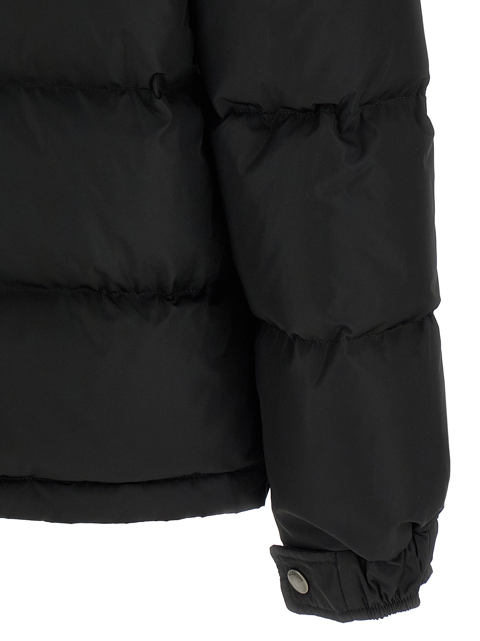 Black Polyamide Full-Length Jacket