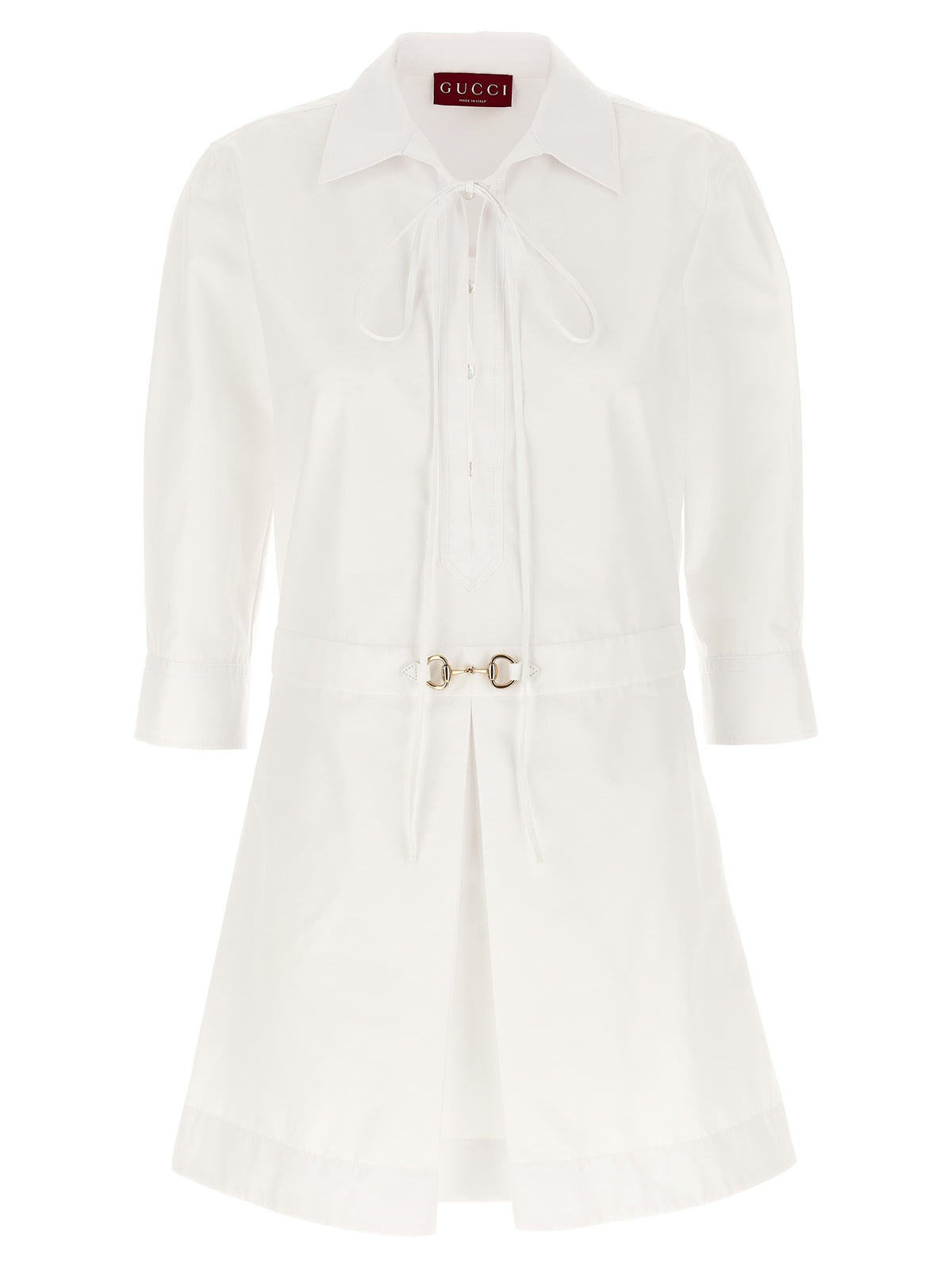 White Cotton Short Dress