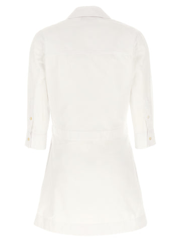 White Cotton Short Dress