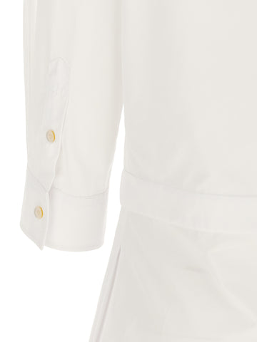 White Cotton Short Dress