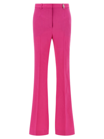 Fuchsia Virgin Wool Flared Pants