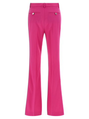 Fuchsia Virgin Wool Flared Pants