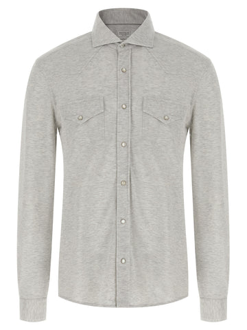 Gray Cotton Blouse
