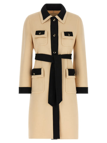 Beige Virgin Wool Coat