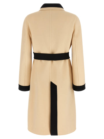 Beige Virgin Wool Coat
