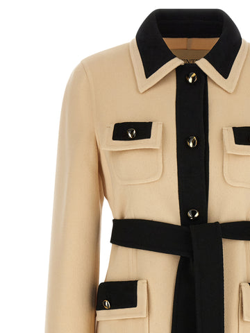 Beige Virgin Wool Coat