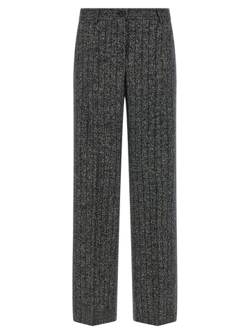 Bicolor Virgin Wool Casual Pants