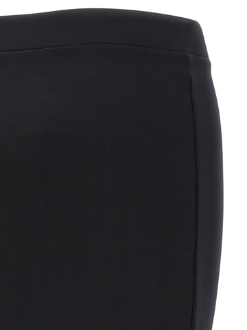 Black Polyamide Midi Skirt