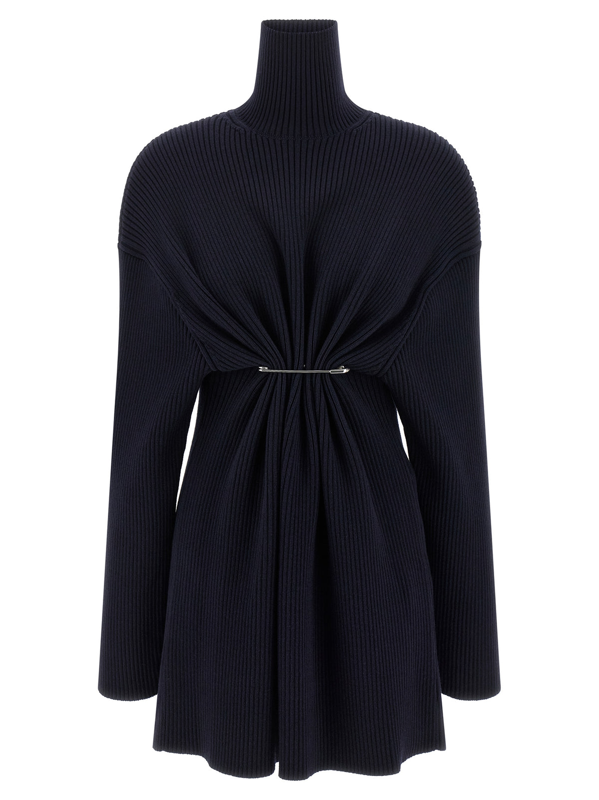 Blue Wool Short Dress