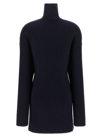Blue Wool Short Dress