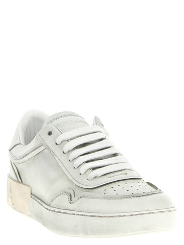 White Lamb Leather Low Top Sneakers