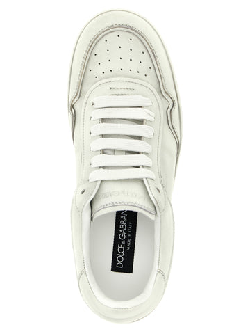 White Lamb Leather Low Top Sneakers