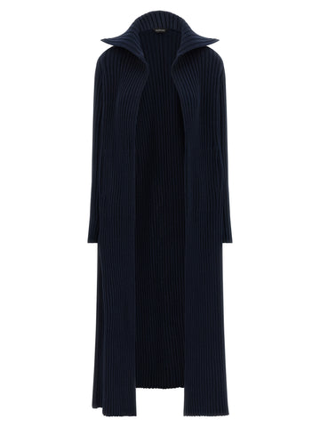 Blue Polyester Cardigan