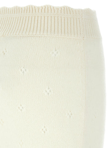 White Wool Long Skirt