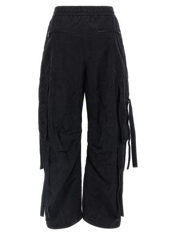 Black Cotton Cargo Pants