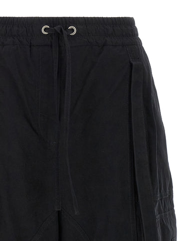 Black Cotton Cargo Pants