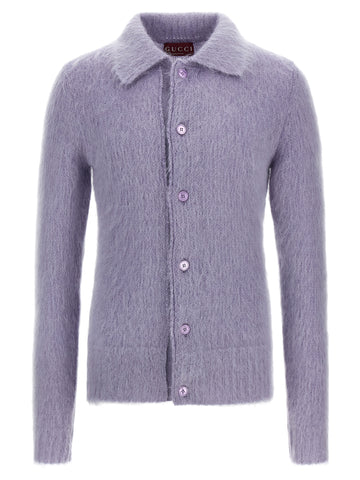 Purple Wool Cardigan