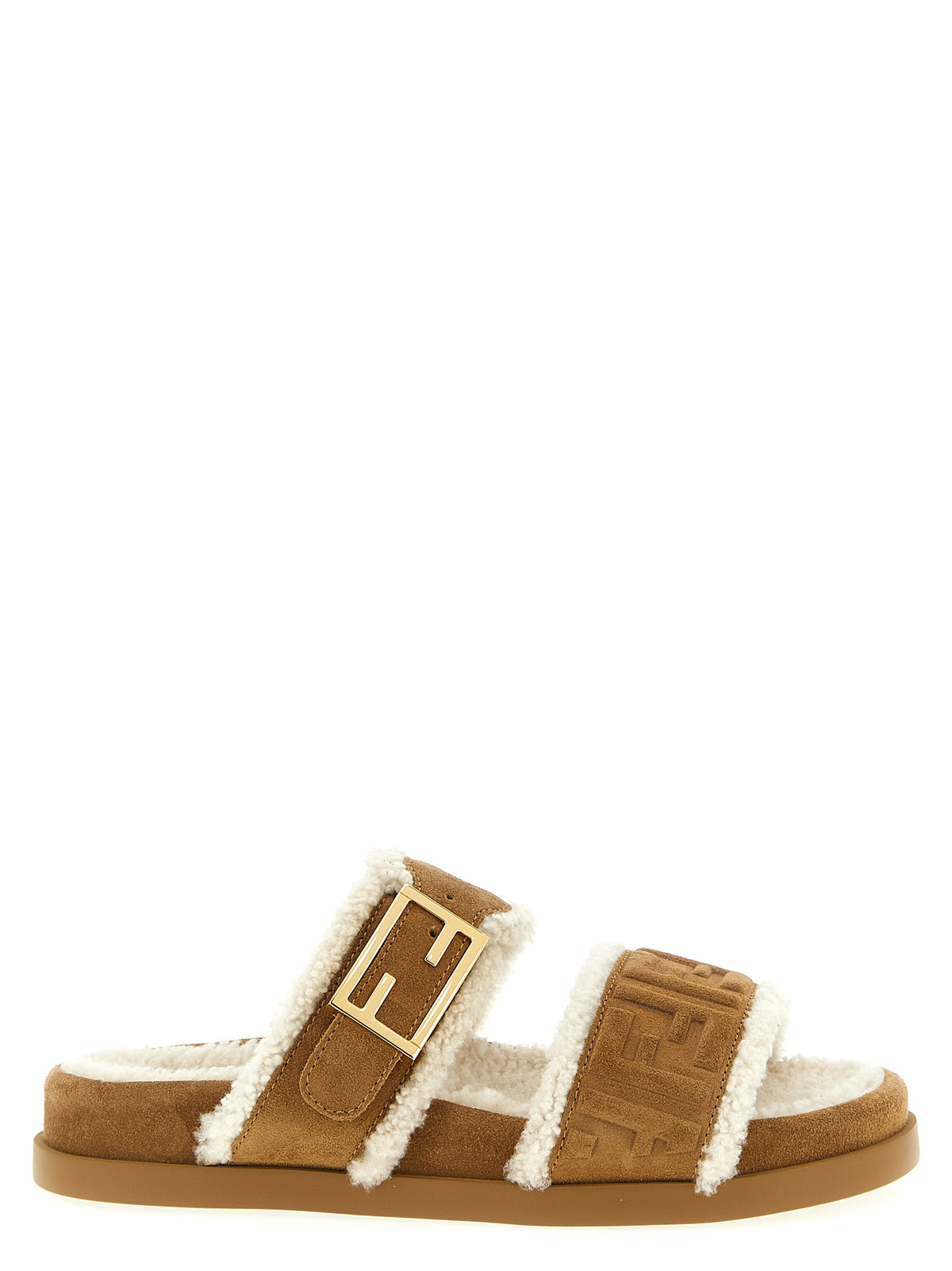 Beige Calfskin Slides