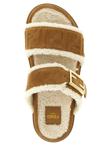 Beige Calfskin Slides
