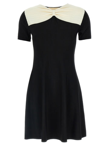 Black Viscose Short Dress