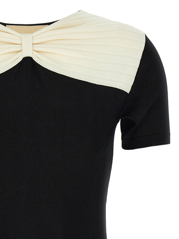 Black Viscose Short Dress