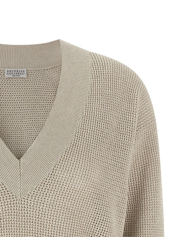 Beige Cotton Cardigan