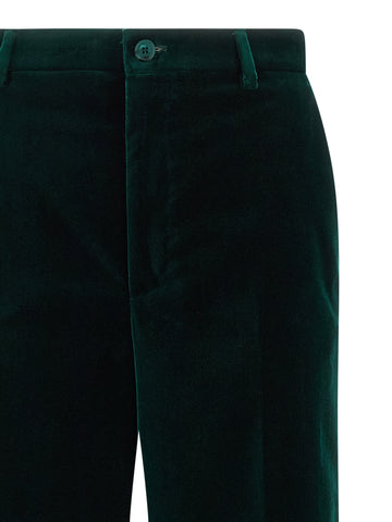 Bicolor Cotton Casual Pants