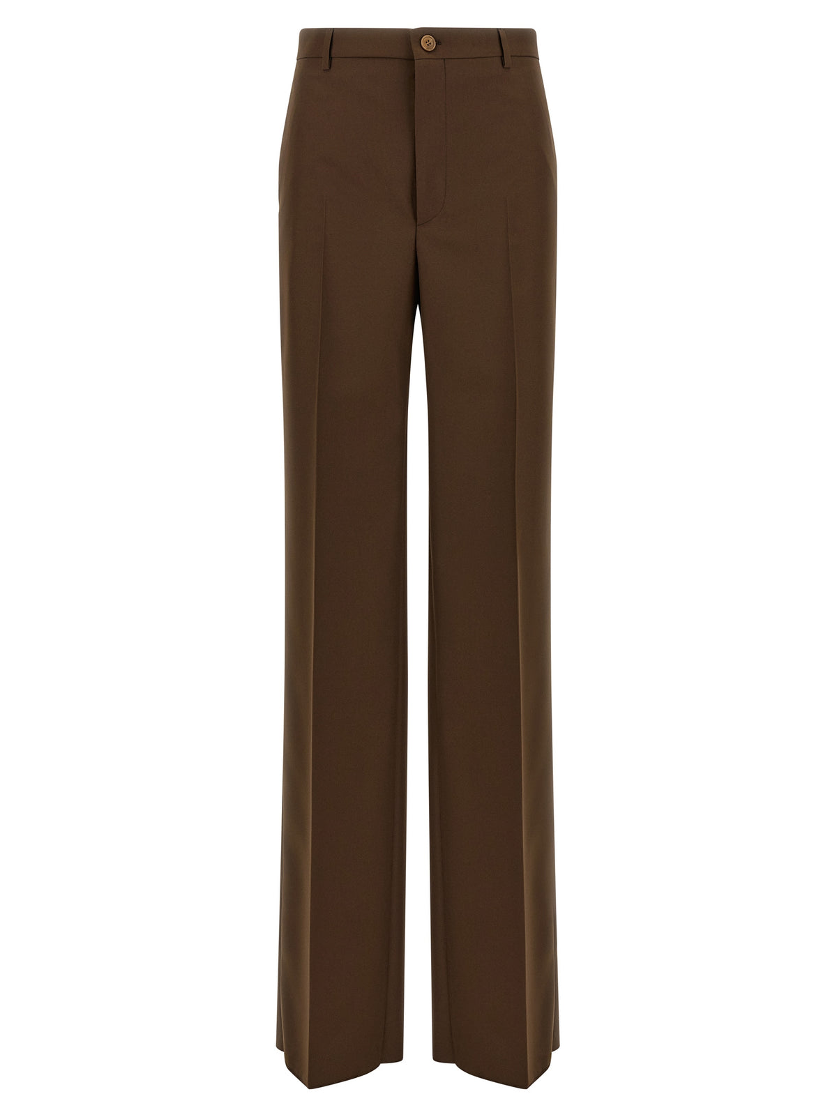 Brown Polyester Dress Pants