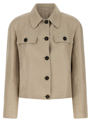 Beige Linen Blazer