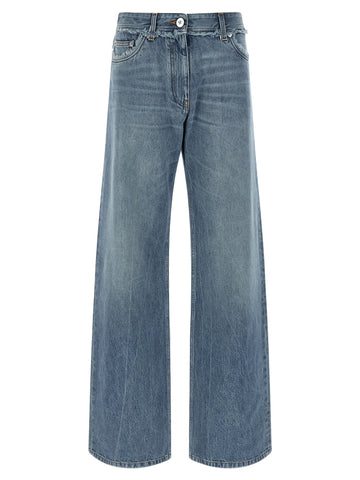Blue Cotton Boyfriend Jeans