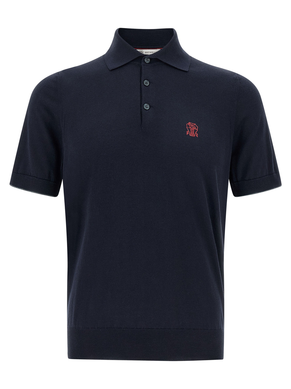 Blue Cotton Polo Shirt