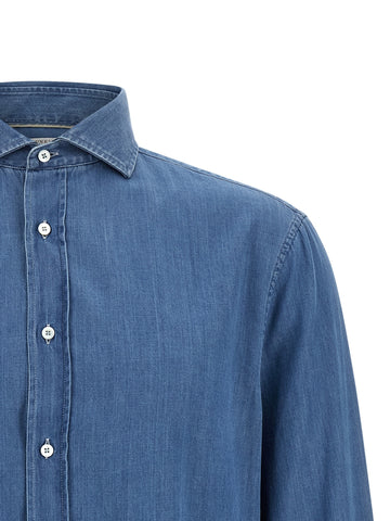 Blue Cotton Blouse