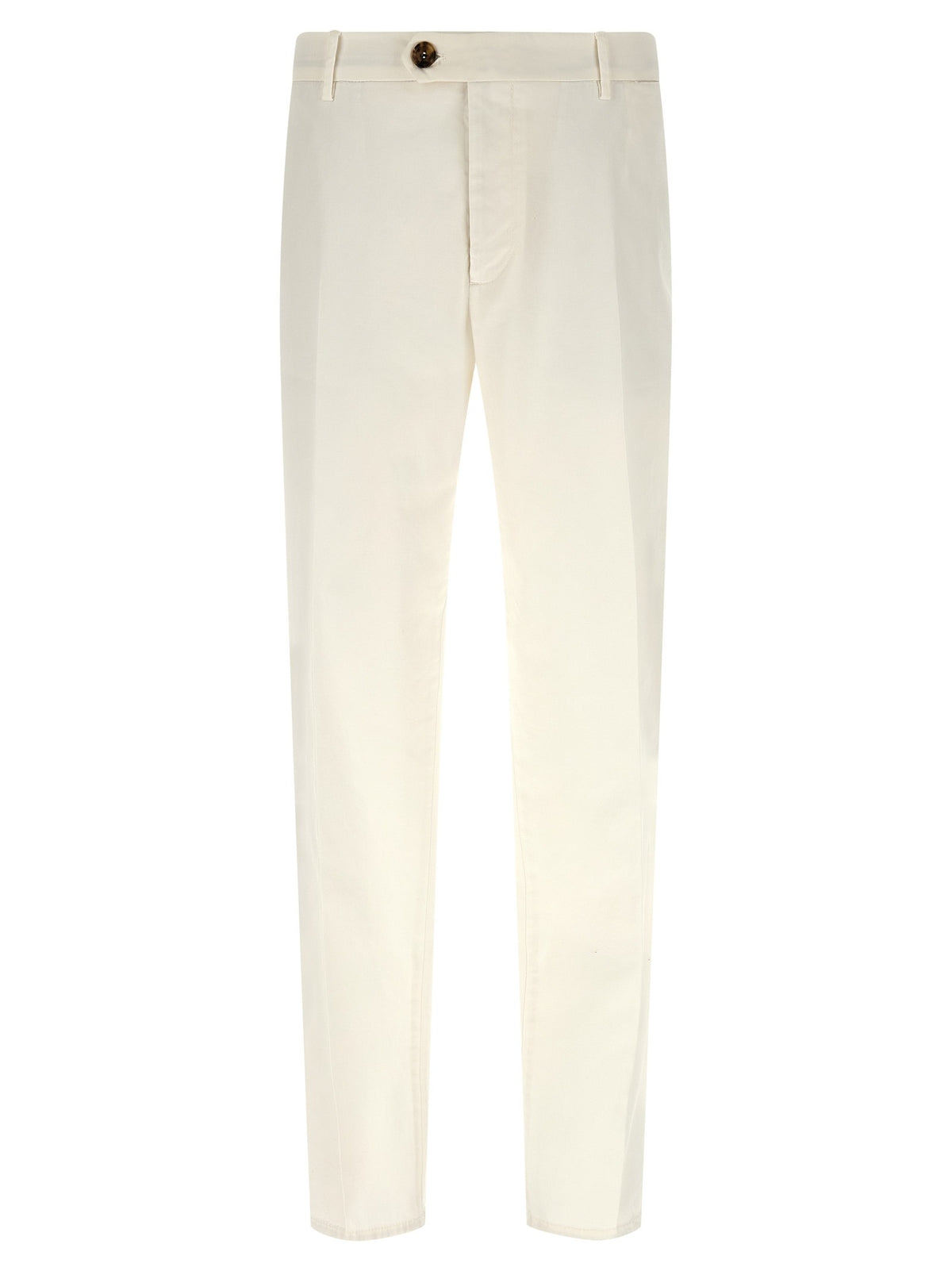 White Cotton Casual Pants