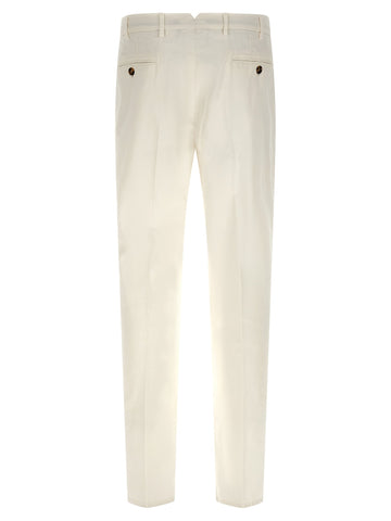 White Cotton Casual Pants