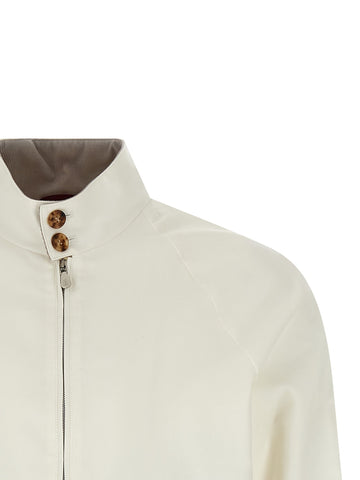 White Cotton Full-Length Jacket