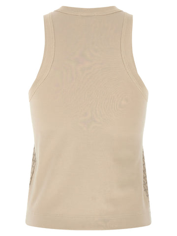 Beige Cotton Tank Tops