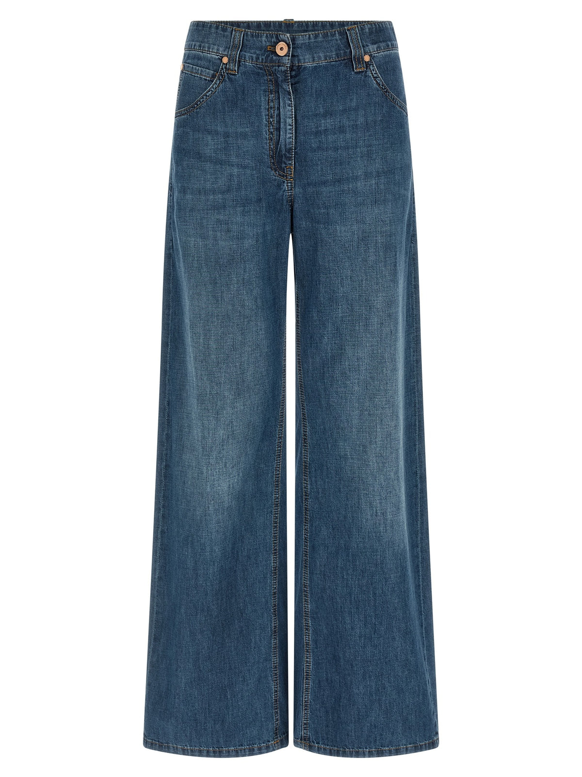 Blue Cotton Relaxed Fit Jeans