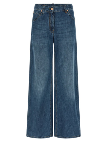Blue Cotton Relaxed Fit Jeans