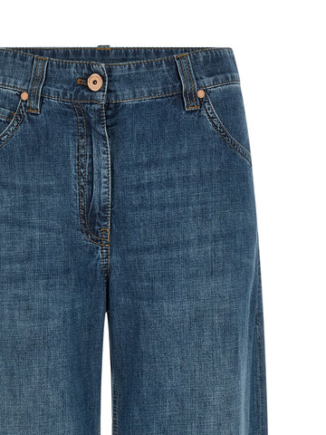 Blue Cotton Relaxed Fit Jeans