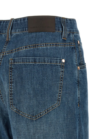 Blue Cotton Relaxed Fit Jeans
