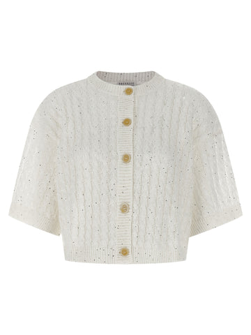 White Linen Cardigan